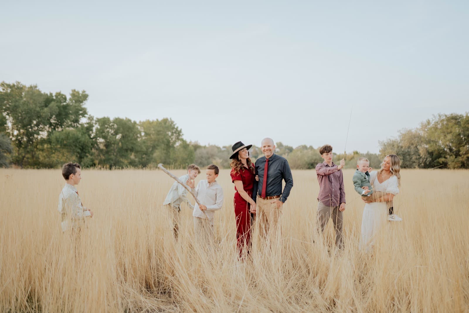 The Anderson family — Dr. Chad Anderson with his wife and six kids
